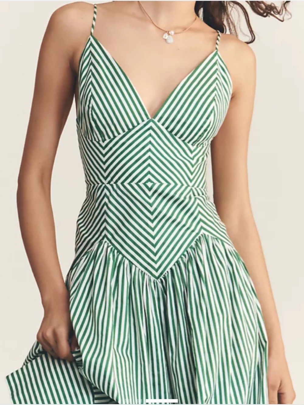 NWT FARM Rio Bicolor Stripes Cotton Midi Dress Size Small - Picture 9 of 12